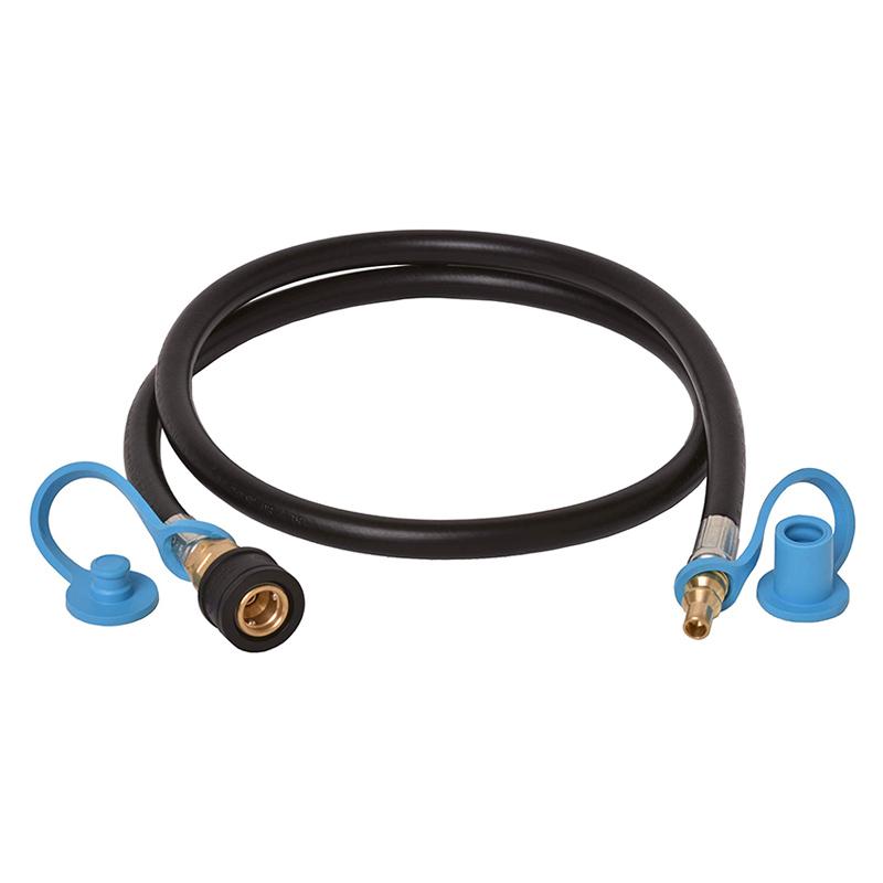 FLAME KING 10039572 RV, Van, Trailer, Dual Quick Connect Hose, LP Gas Only, 72 Inch, 1/4 Inch ID - 100395-72, Black - High quality product image showing FLAME KING 10039572 RV, Van, Trailer, Dual Quick Connect Hose, LP Gas Only, 72 Inch, 1/4 Inch ID - 100395-72, Black details and features