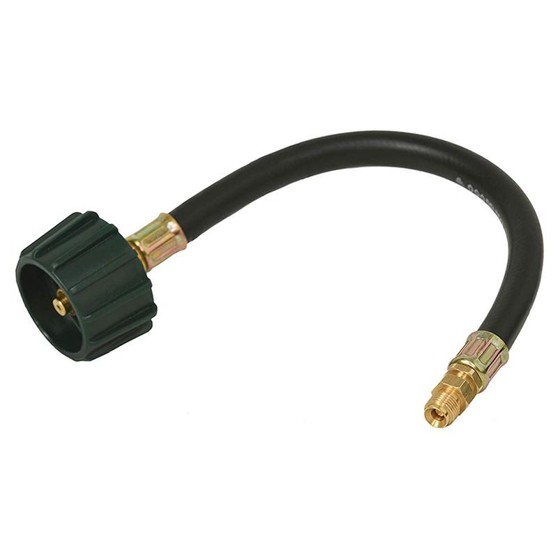 FLAME KING E12INPT 12-inch RV, Van Or Trailer Propane Tank Pigtail Hose Connector for 2-Stage Auto Changeover Regulators - Black/Green - High quality product image showing FLAME KING E12INPT 12-inch RV, Van Or Trailer Propane Tank Pigtail Hose Connector for 2-Stage Auto Changeover Regulators - Black/Green details and features