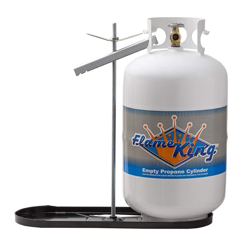 FLAME KING KT40MNT Dual RV Propane Tank Cylinder Rack for RVs and Trailers for 40lb Tanks - (Tanks Sold Separately)