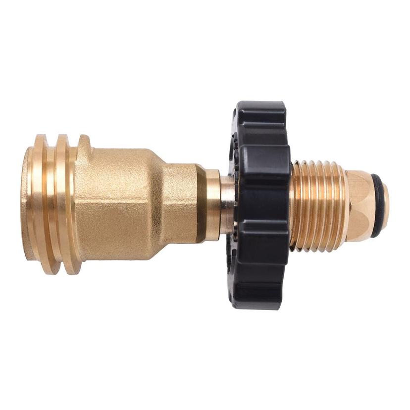 FLAME KING POL01JT002 POL TO QCC ADAPTER, POL (Prest-O-Lite) To QCC1/ Type 1 Adapter; Brass