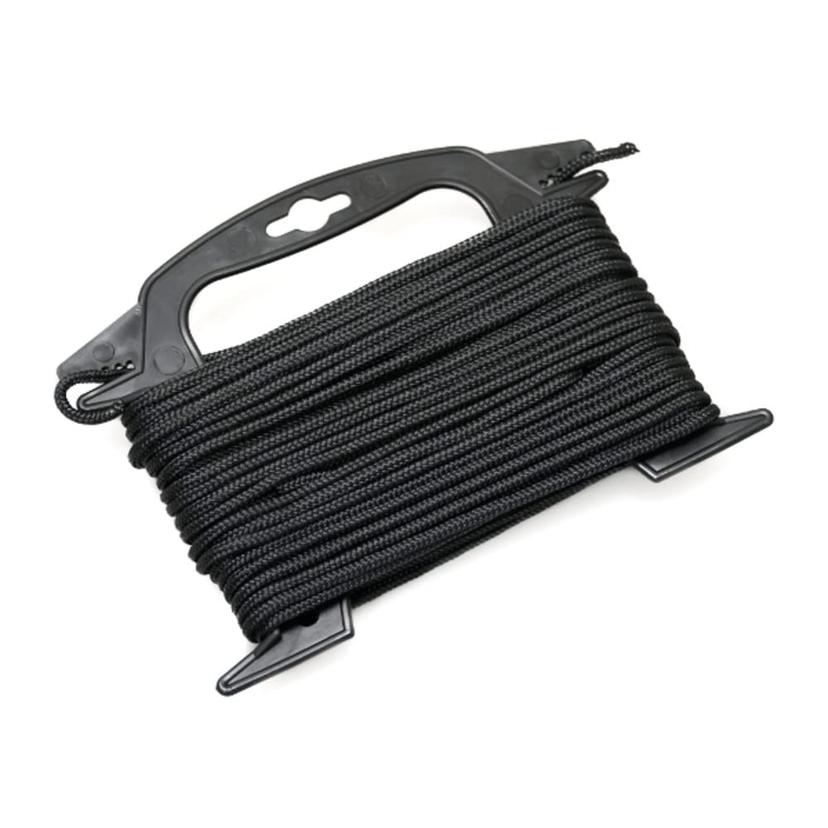YAKGEAR 01-0054 Anchoring Nylon Rope (Solid Black w/Winder, 75 Feet)