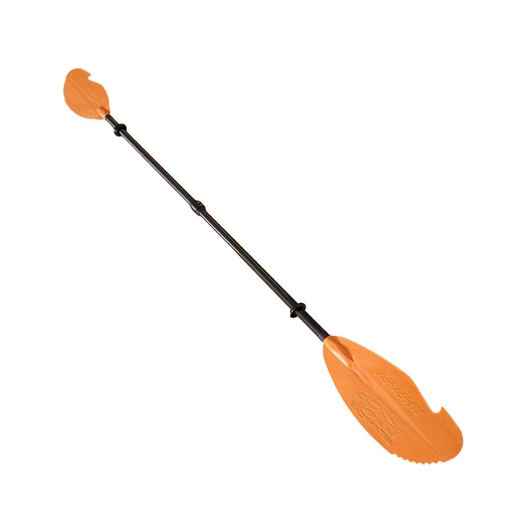 YAKGEAR 06-0021 HI-VIZ ORANGE ASSASSIN FULL PADDLE, Kayak Paddle; Adjustable From 98-1/2 To 102-1/2 Inch Length; Hi-Viz Orange; Plastic With Nylon Blade; Single; Hook And Teeth Blade Design; With Drip Rings - High quality product image showing YAKGEAR 06-0021 HI-VIZ ORANGE ASSASSIN FULL PADDLE, Kayak Paddle; Adjustable From 98-1/2 To 102-1/2 Inch Length; Hi-Viz Orange; Plastic With Nylon Blade; Single; Hook And Teeth Blade Design; With Drip Rings details and features