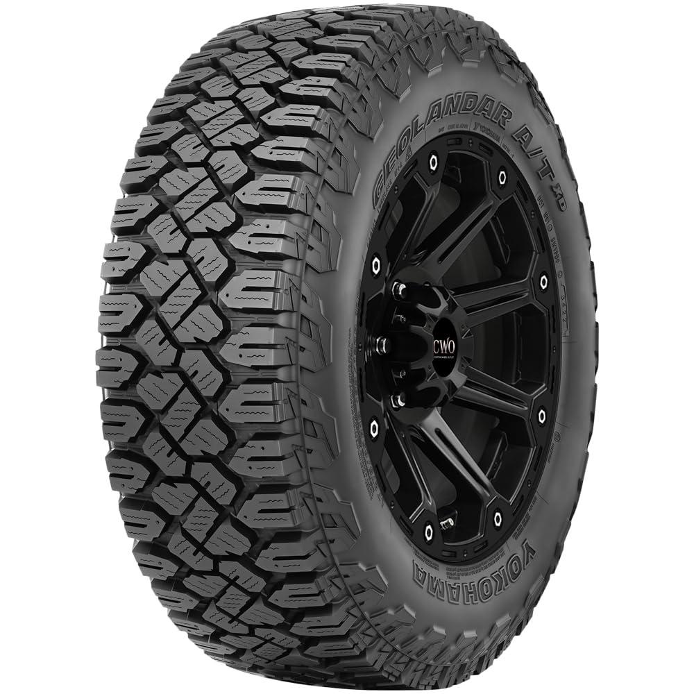 YOKOHAMA 110117120 33x12.50R20 Geolandar A/T XD 114Q Load Range E Black Wall Tire - High quality product image showing YOKOHAMA 110117120 33x12.50R20 Geolandar A/T XD 114Q Load Range E Black Wall Tire details and features