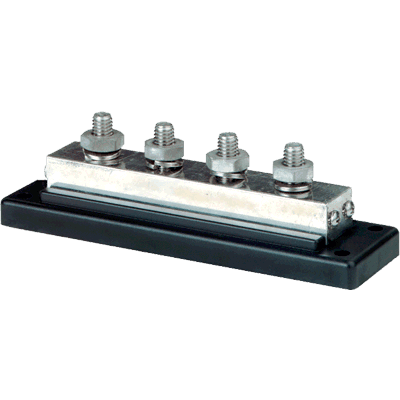 BLUE SEA 2104 PowerBar 4x3/8-16 Stud Terminal - High quality product image showing BLUE SEA 2104 PowerBar 4x3/8-16 Stud Terminal details and features