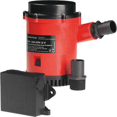 JOHNSON PUMP 02274-001 HD Bilge Pump 2200 GPH w/Ult. Switch 12V