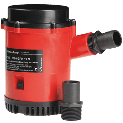 JOHNSON PUMP 22004 HD Bilge Pump, 2200GPH, 12V, No Switch - High quality product image showing JOHNSON PUMP 22004 HD Bilge Pump, 2200GPH, 12V, No Switch details and features