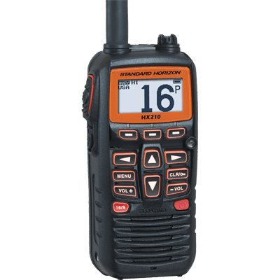 STANDARD HORIZON HX210 VHF-HH, 6 Watt, Floats, Opt. Spkr/Mic - High quality product image showing STANDARD HORIZON HX210 VHF-HH, 6 Watt, Floats, Opt. Spkr/Mic details and features