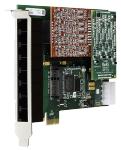 DIGIUM 1A8B03F 8 Port Modular Analog PCI-Express x1 Card with 8 Trunk Interfaces and HW Echo Can
