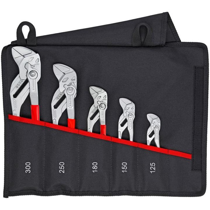 KNIPEX 001955S4 5 Pc Pliers Wrench Set In Tool Roll - The Twister Group Tools product