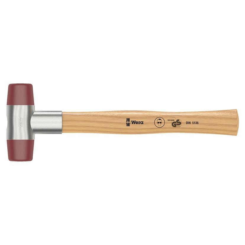 WERA 05000505001 102 GR 1/22 Soft-Faced Hammer with Urethane Head Sections