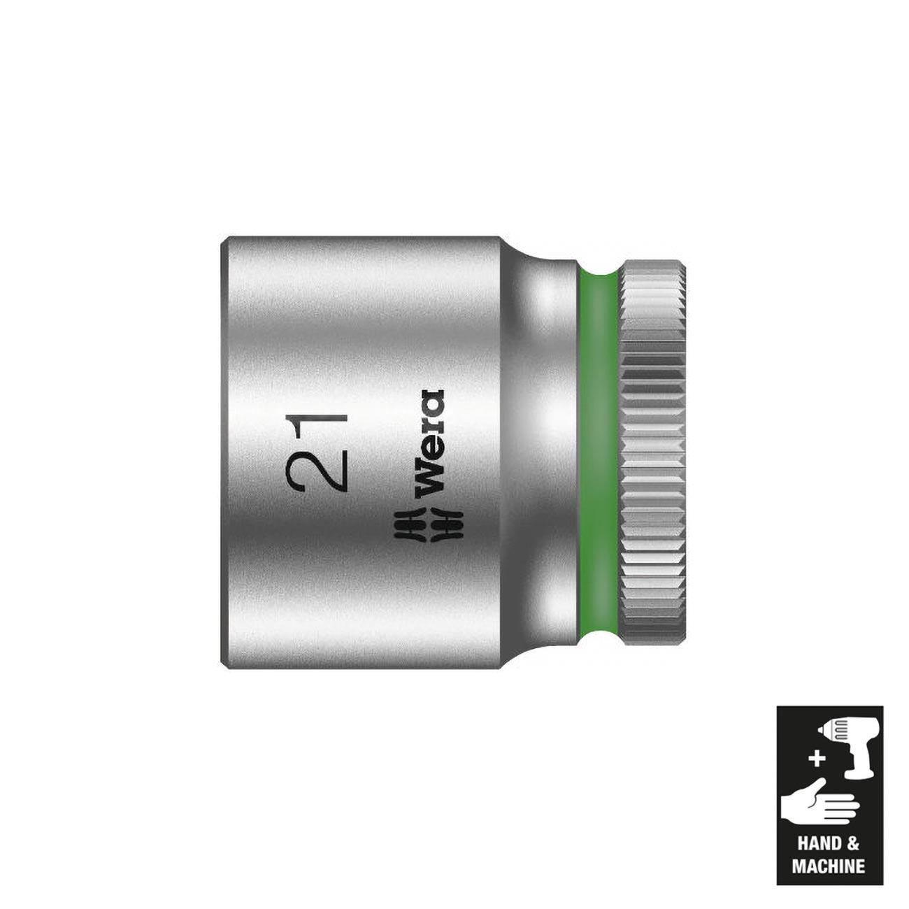 WERA 05003566001 Zyklop 3/8 INCH Drive Metric Socket 21mm - Product image