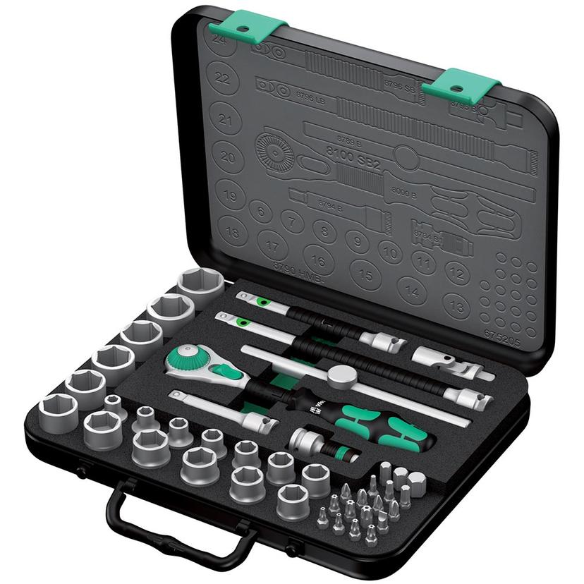 WERA 05003594001 Zyklop Metric 3/8- Drive Speed Ratchet 43 Piece Set