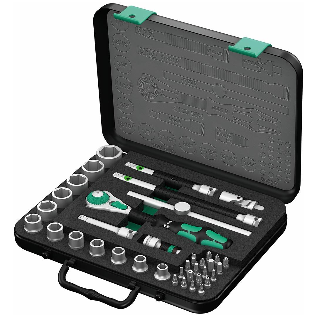 WERA 05003596001 SAE 3/8 INCH Drive Speed Ratchet Set (38-Piece Set) - Product image