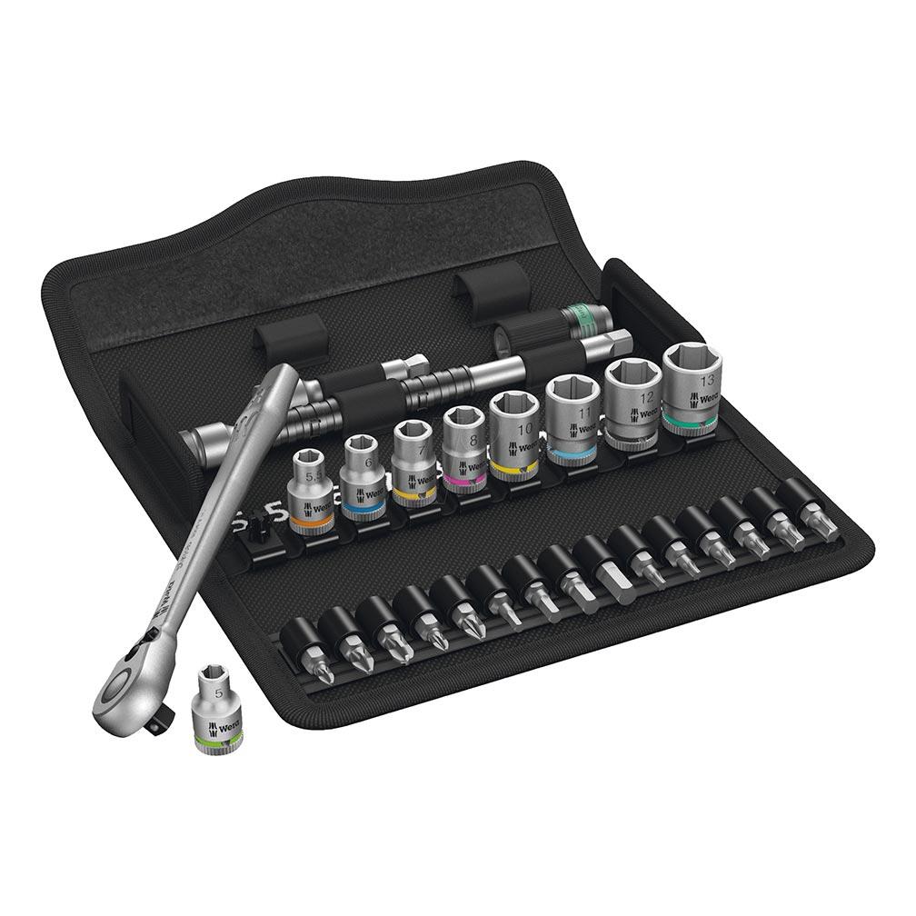 WERA 05004018001 Zyklop Metric 1/4- Switch Ratchet 28 Piece Set - High quality product image showing WERA 05004018001 Zyklop Metric 1/4- Switch Ratchet 28 Piece Set details and features