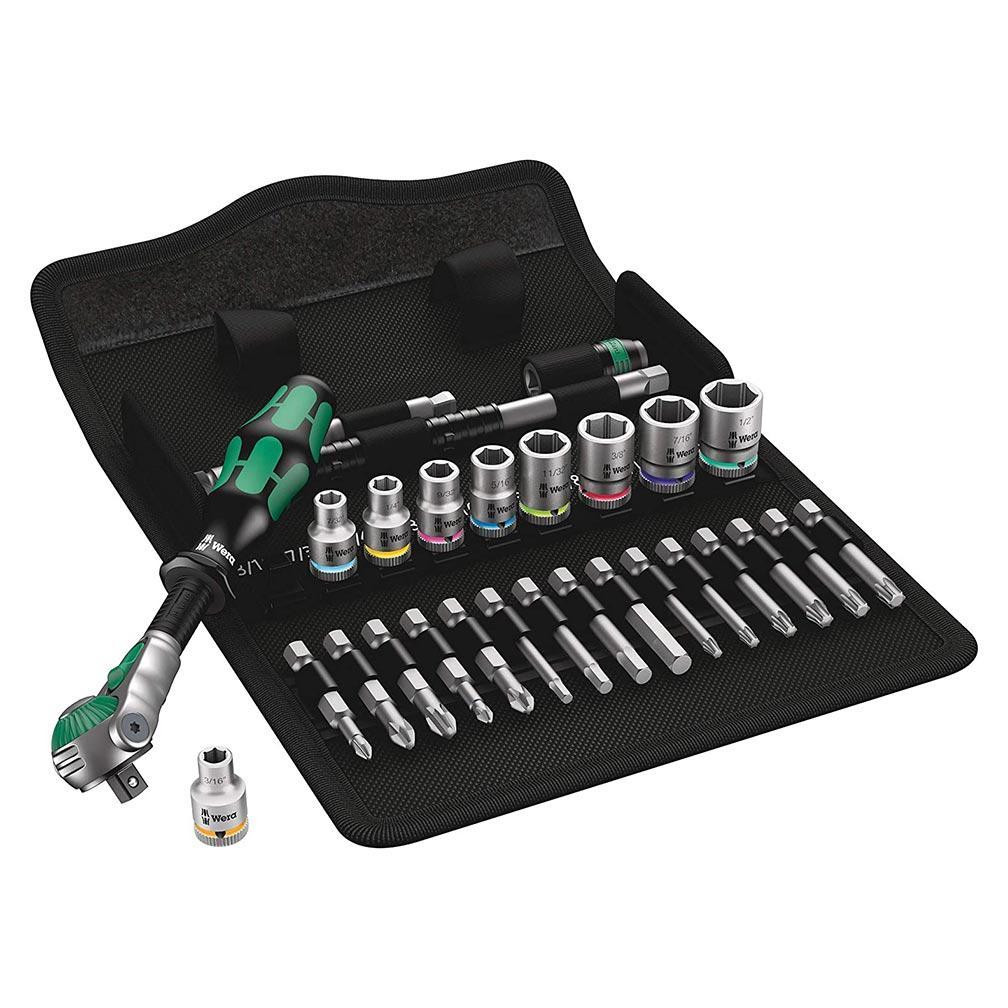 WERA 05004019001 Zyklop SAE 1/4- Drive Speed Ratchet 28 Piece Set - High quality product image showing WERA 05004019001 Zyklop SAE 1/4- Drive Speed Ratchet 28 Piece Set details and features