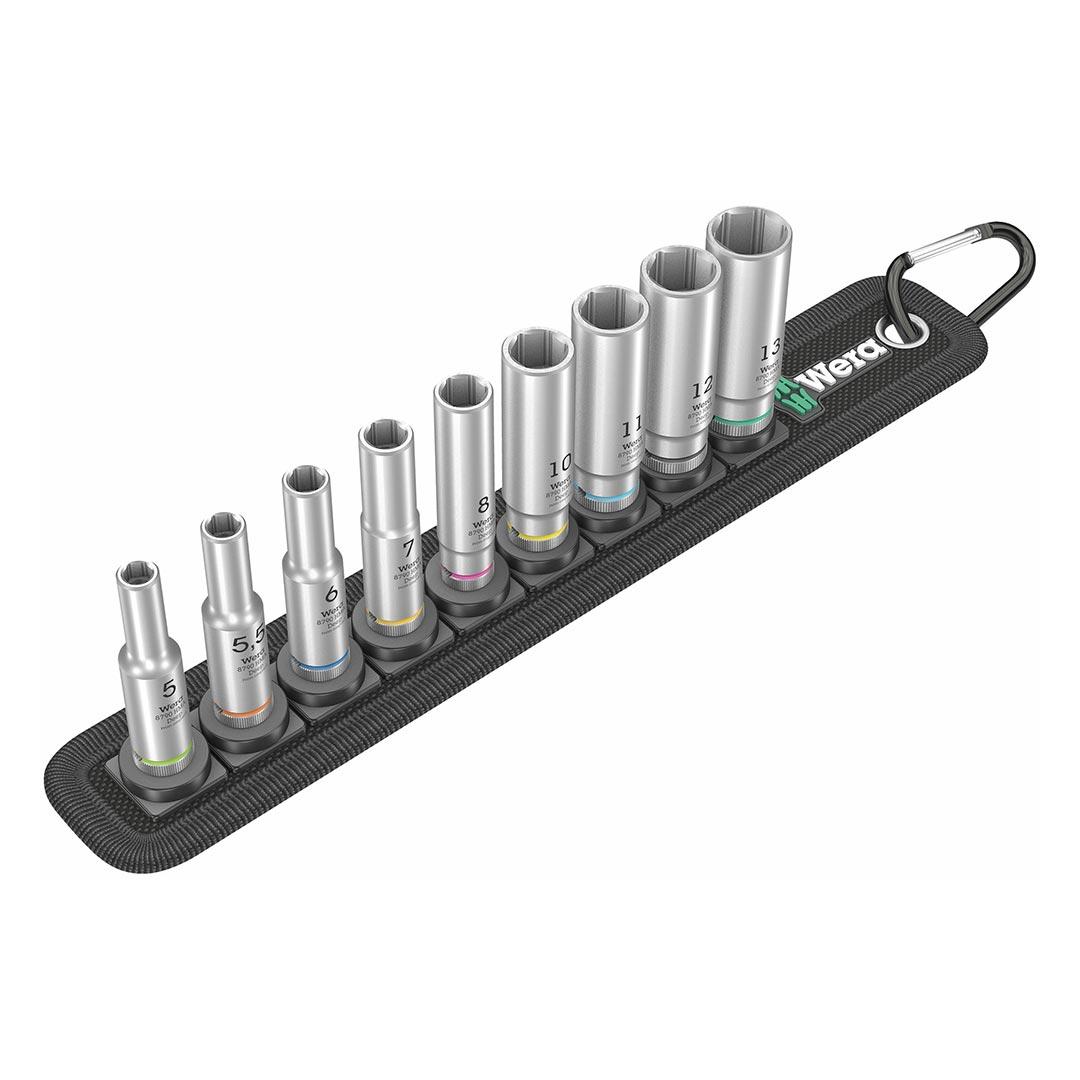 WERA 05004525001 Metric 1/4 INCH Drive Deep Socket Set (9 Piece Set) - The Twister Group Tools product