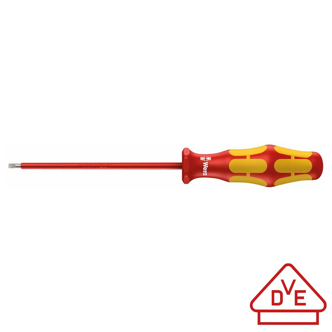 WERA 05006105001 Screwdriver: VDE Insulated Slotted 3.0mm x 100mm (without Lasertip) - The Twister Group Tools product
