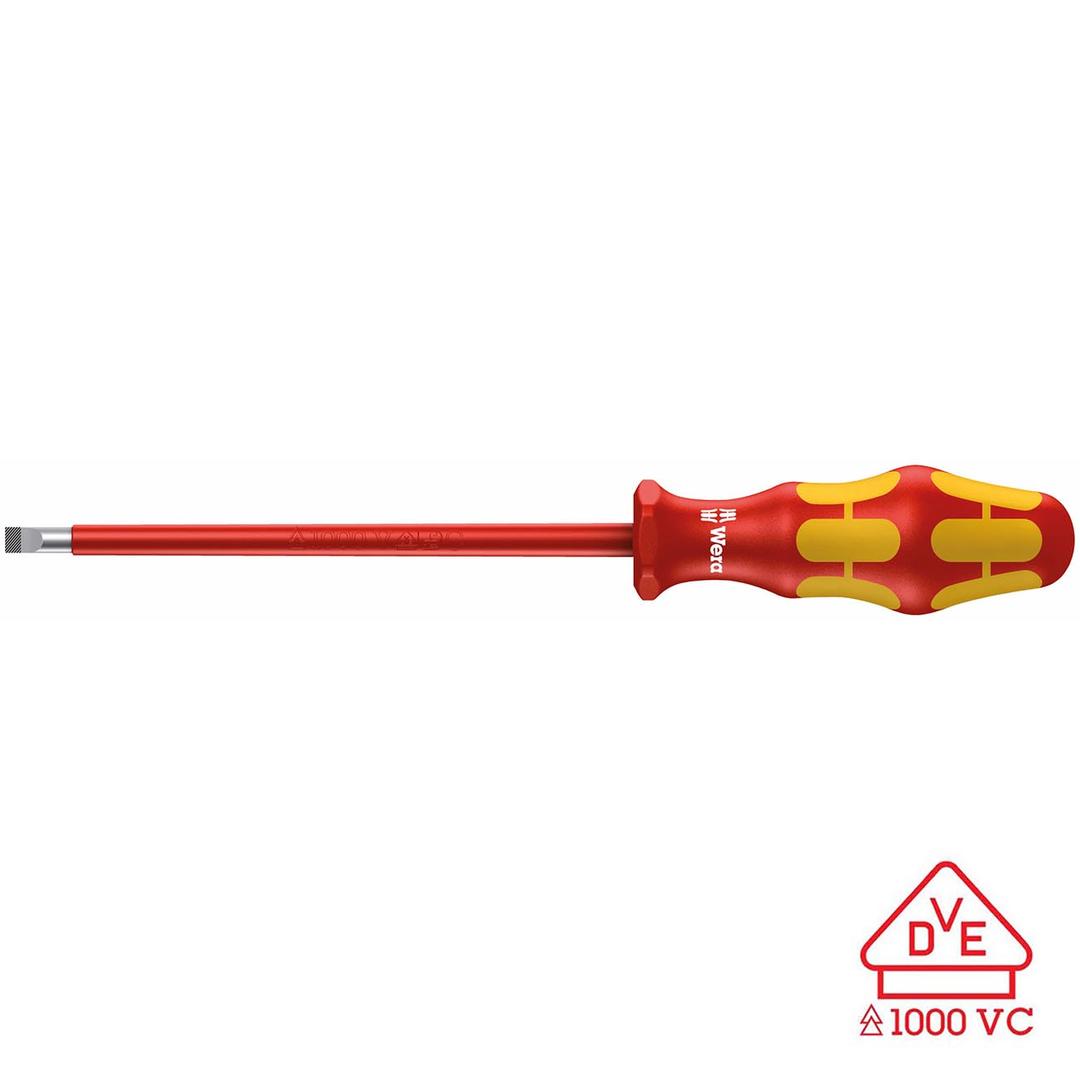WERA 05006125001 VDE Insulated Screwdriver: Slotted 6.5mm - The Twister Group Tools product