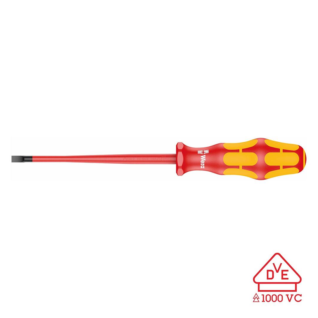 WERA 05006442001 VDE Insulated Screwdriver: Slotted 5.5mm - The Twister Group Tools product