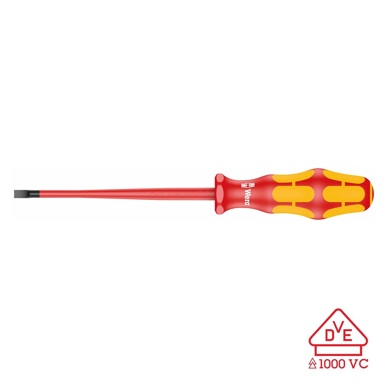 WERA 05006442001 VDE Insulated Screwdriver: Slotted 5.5mm - High quality product image showing WERA 05006442001 VDE Insulated Screwdriver: Slotted 5.5mm details and features