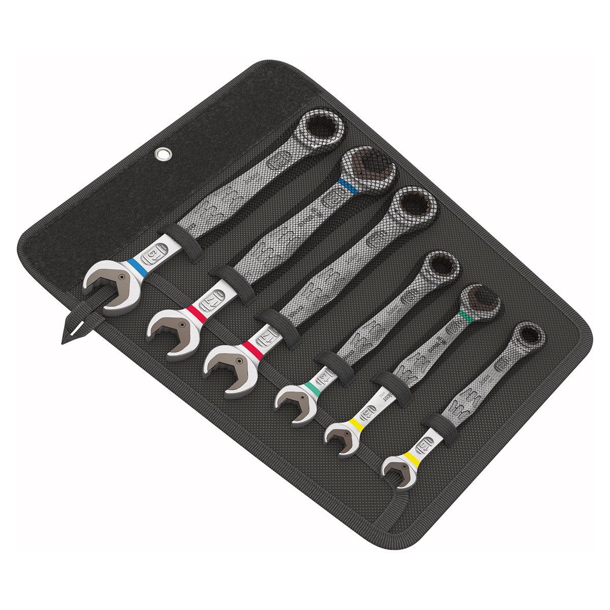 WERA 05020022001 Ratcheting Combination / Double Open-Ended Metric Wrenches (6 Piece Set) - High quality product image showing WERA 05020022001 Ratcheting Combination / Double Open-Ended Metric Wrenches (6 Piece Set) details and features