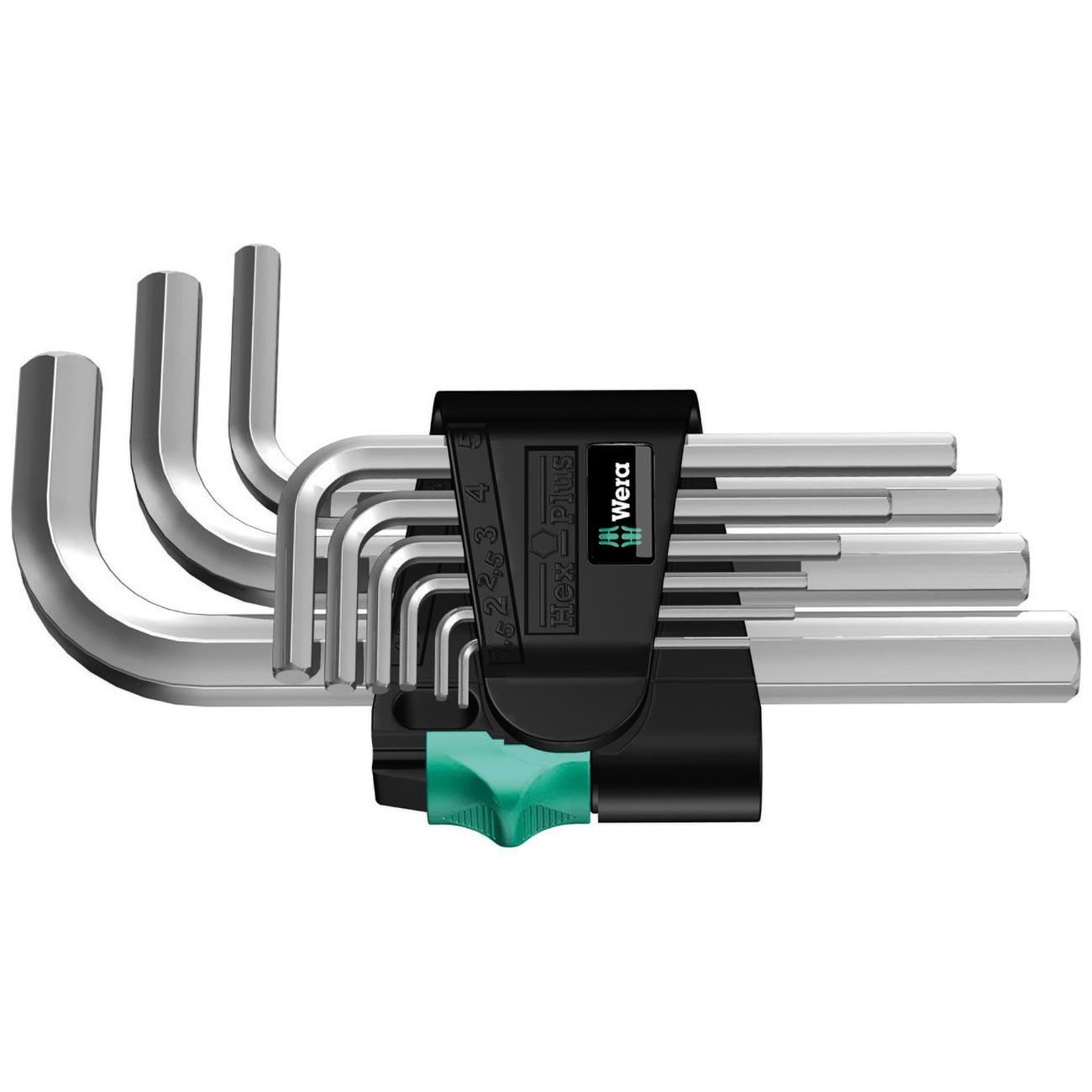 WERA 05021406001 Metric Hex-Plus L-key set Chrome-Plated (9 Piece Set) - High quality product image showing WERA 05021406001 Metric Hex-Plus L-key set Chrome-Plated (9 Piece Set) details and features