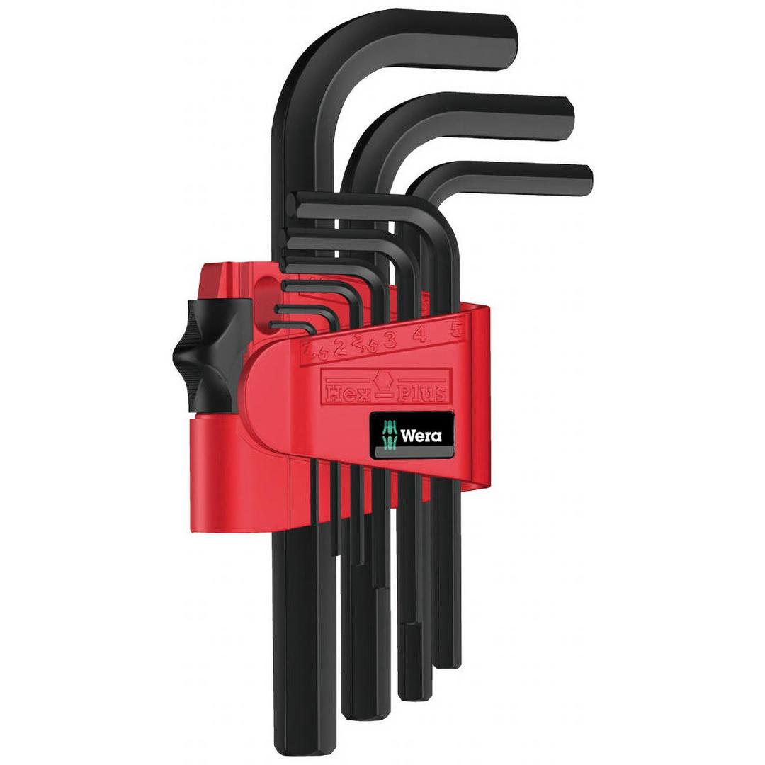 WERA 05021737001 Hex-Plus Black Laser L-Key-Set Metric (9 Piece Set) - The Twister Group Tools product