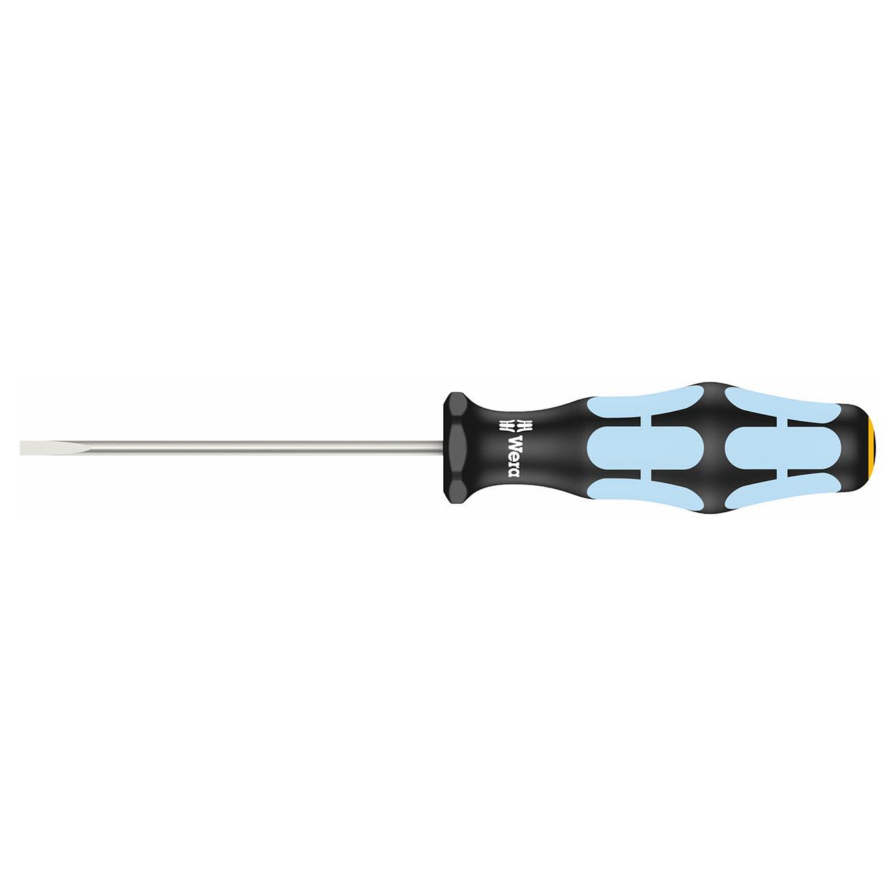 WERA 05032001001 Stainless Steel Screwdriver: Slotted 3 x 80mm - High quality product image showing WERA 05032001001 Stainless Steel Screwdriver: Slotted 3 x 80mm details and features