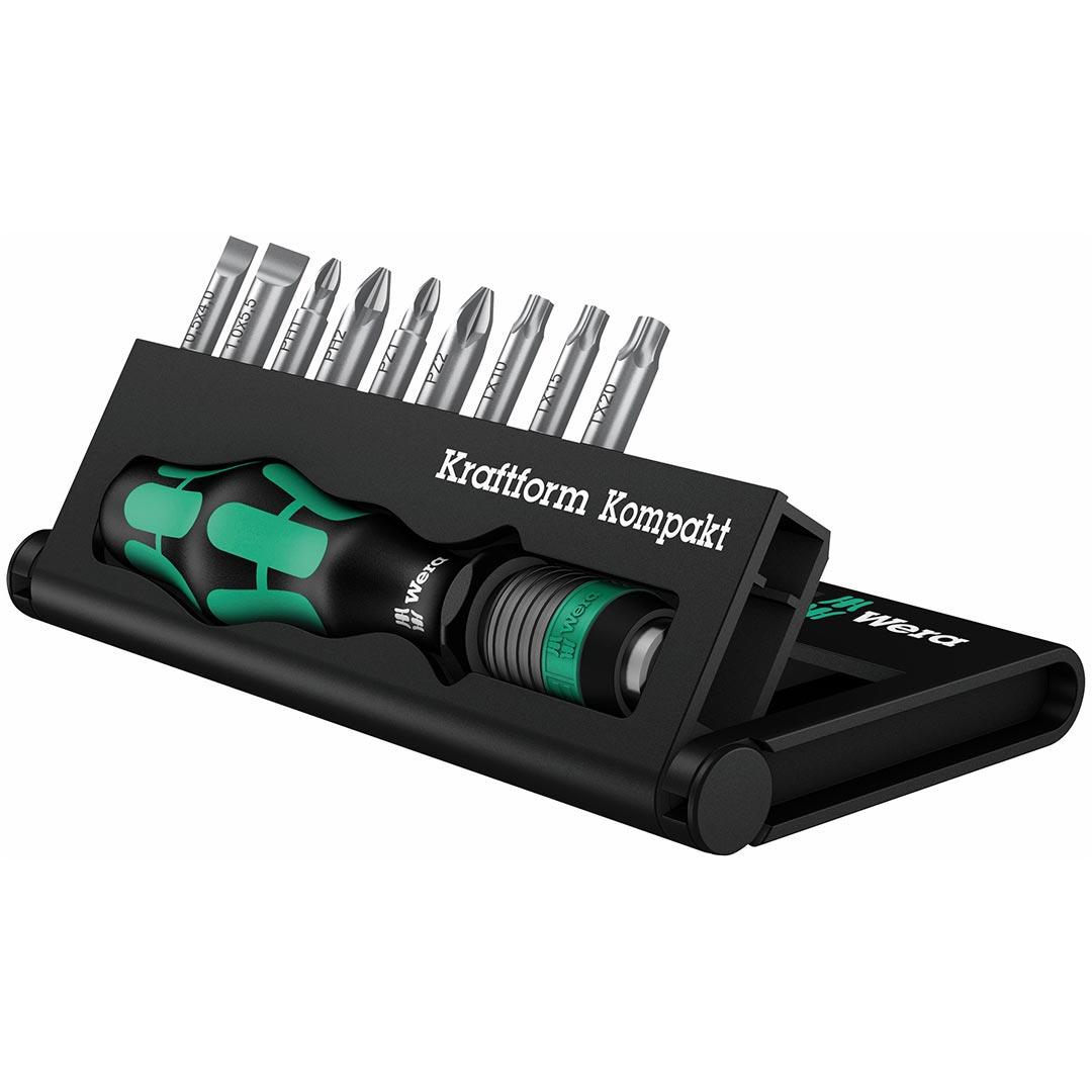 WERA 05056653001 KRAFTFORM KOMPAKT 10 BITS ASSORTMENT - High quality product image showing WERA 05056653001 KRAFTFORM KOMPAKT 10 BITS ASSORTMENT details and features