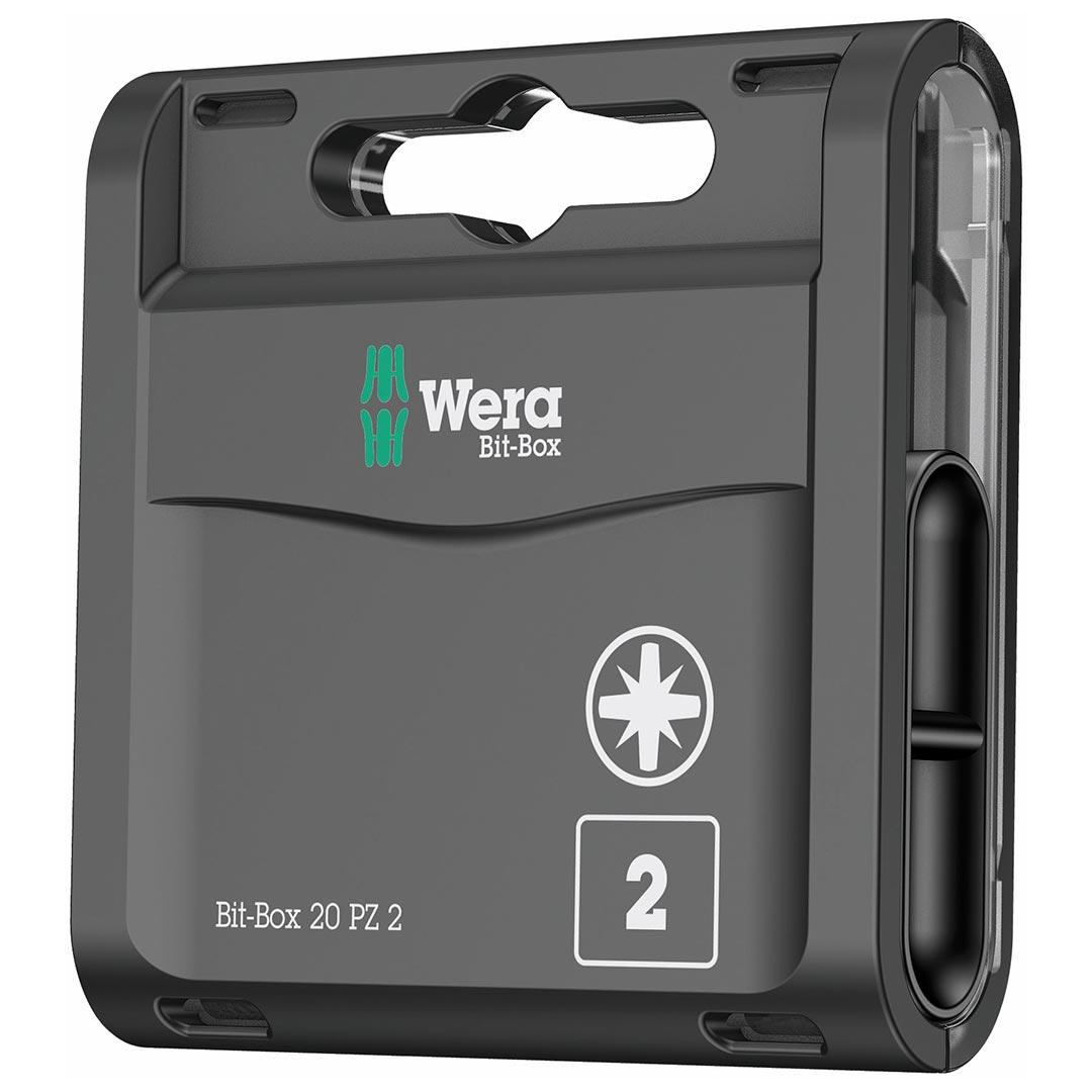 WERA 05057760001 Bit-Box Holds (20) PZ2x25 mm Bits - High quality product image showing WERA 05057760001 Bit-Box Holds (20) PZ2x25 mm Bits details and features