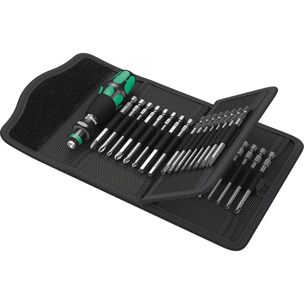 WERA 05059297001 Kraftform Bitholding Screwdriver and Pouch 33 Piece Set - High quality product image showing WERA 05059297001 Kraftform Bitholding Screwdriver and Pouch 33 Piece Set details and features