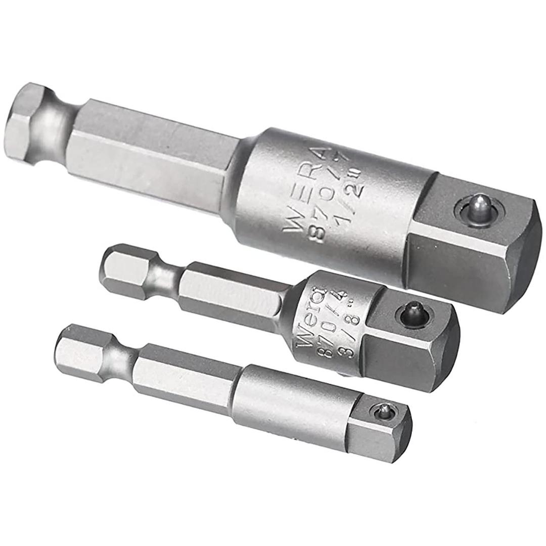 WERA 05073200001 870/4/7 Set 1/4 INCH Drive Adapter Set (3 Piece) - The Twister Group Tools product
