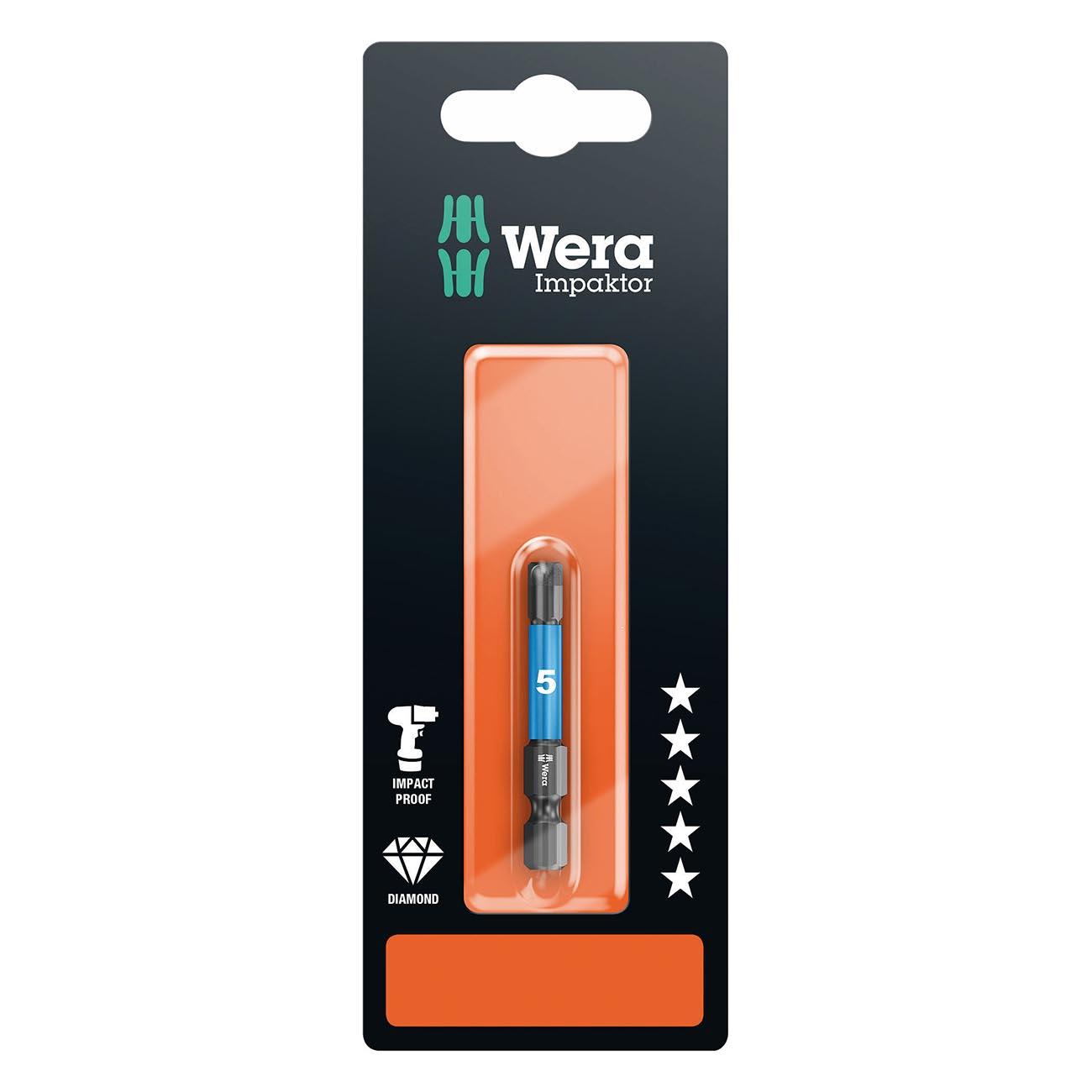 WERA 05073945001 Metric Impaktor HexPlus 5x50 mm Bit - 1/4 INCH Drive - High quality product image showing WERA 05073945001 Metric Impaktor HexPlus 5x50 mm Bit - 1/4 INCH Drive details and features