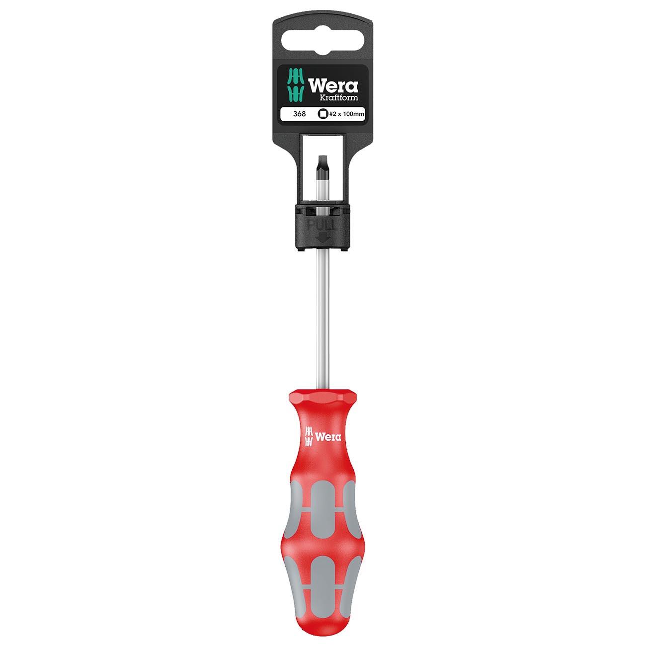 WERA 05100070001 Screwdriver: Square SQ #1 x 80mm (On Hang-Tag) - High quality product image showing WERA 05100070001 Screwdriver: Square SQ #1 x 80mm (On Hang-Tag) details and features