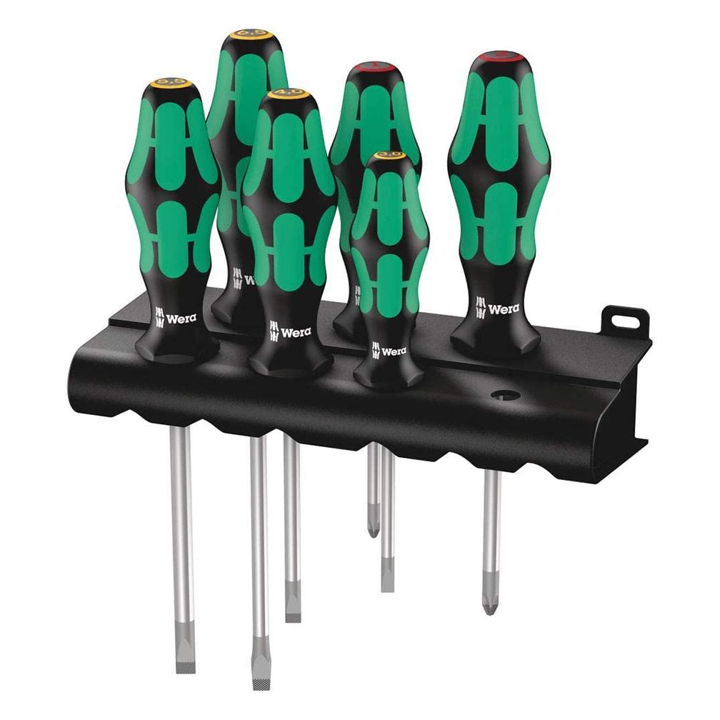 WERA 05105650001 Laser Etched Tip Screwdriver Rack 6 Piece Set - The Twister Group Tools product