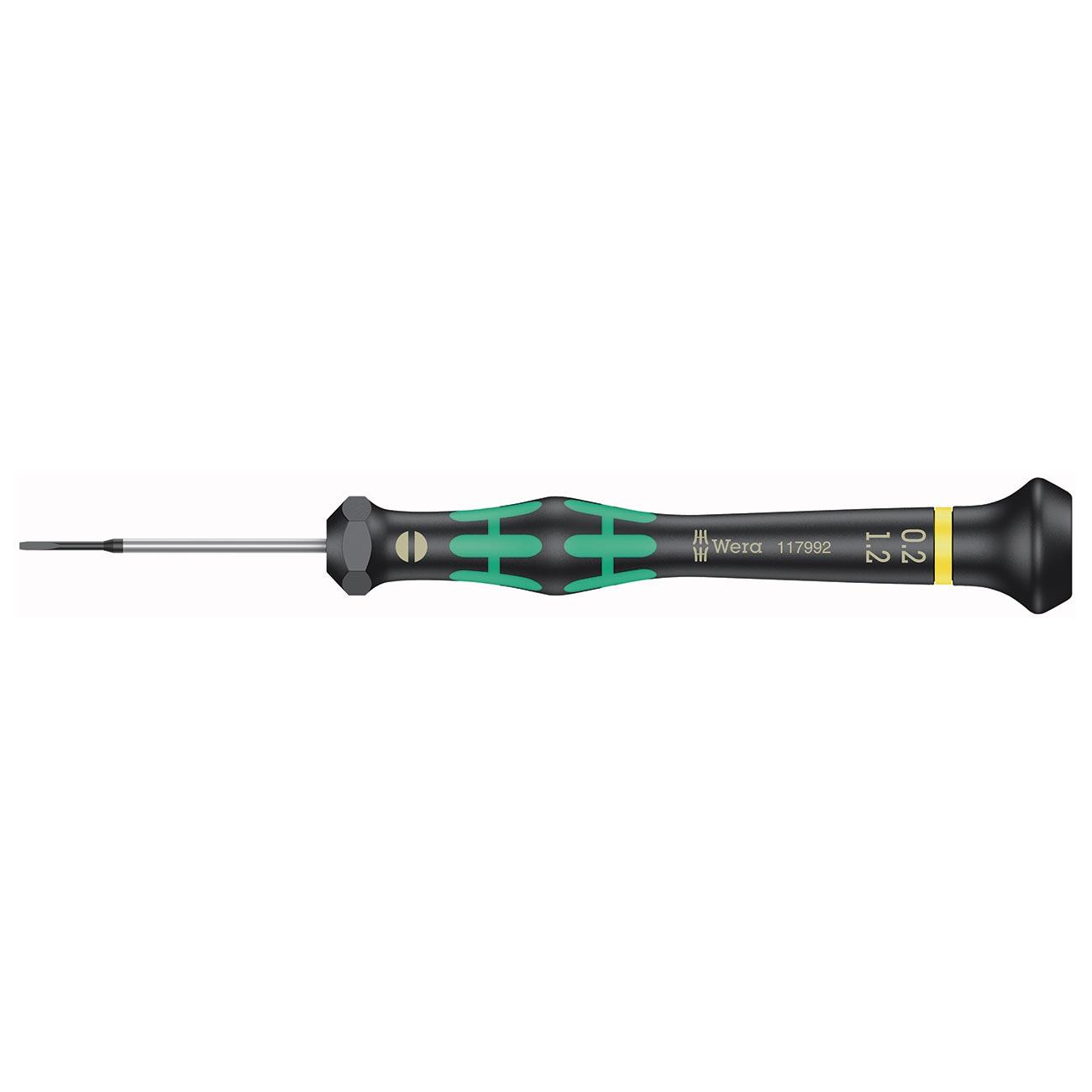 WERA 05117992001 Micro Electronics Precision Slotted Screwdriver 0.2 mm Head - High quality product image showing WERA 05117992001 Micro Electronics Precision Slotted Screwdriver 0.2 mm Head details and features