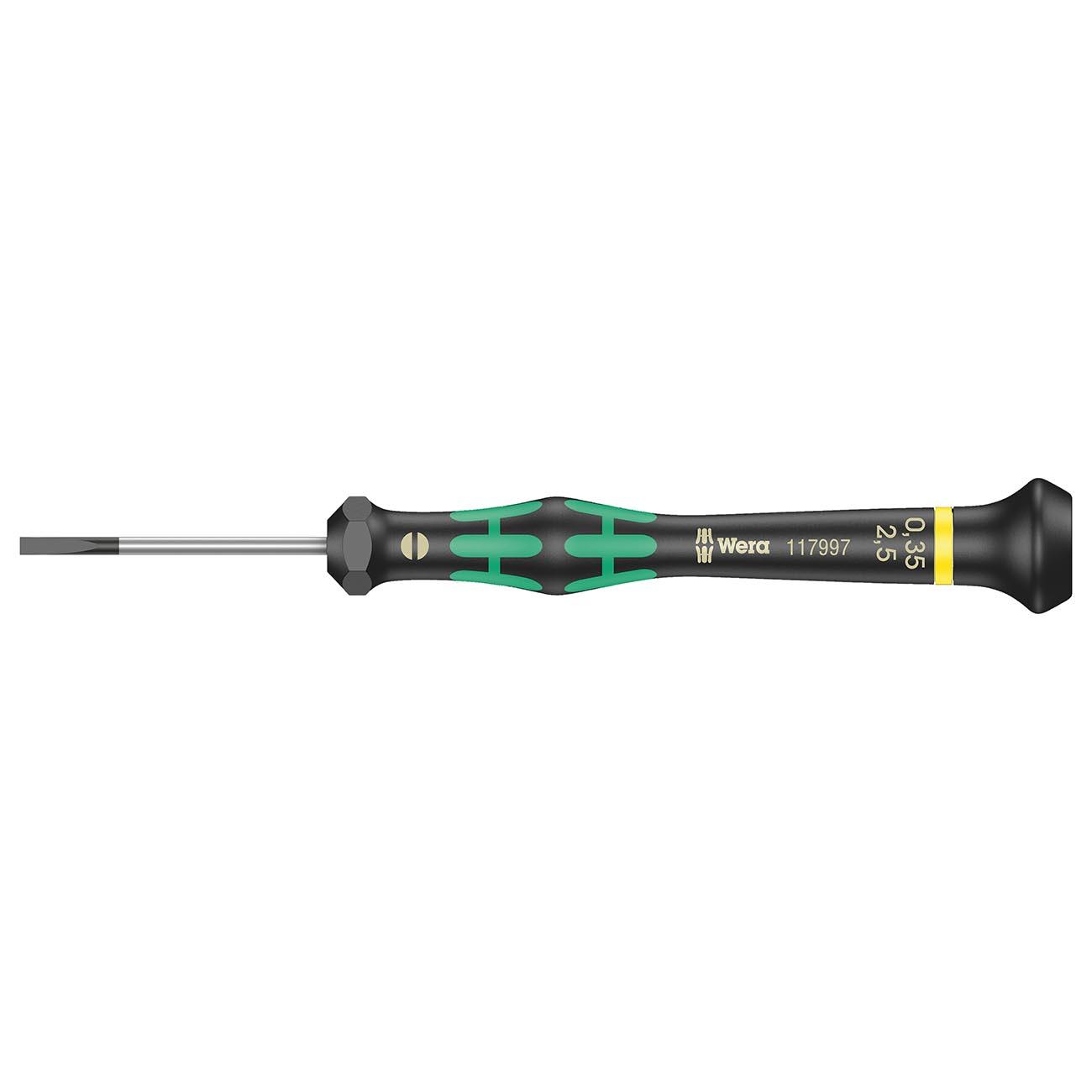 WERA 05117994001 Kraftform Micro 2035 Slotted Electronics Precision Screwdriver - High quality product image showing WERA 05117994001 Kraftform Micro 2035 Slotted Electronics Precision Screwdriver details and features