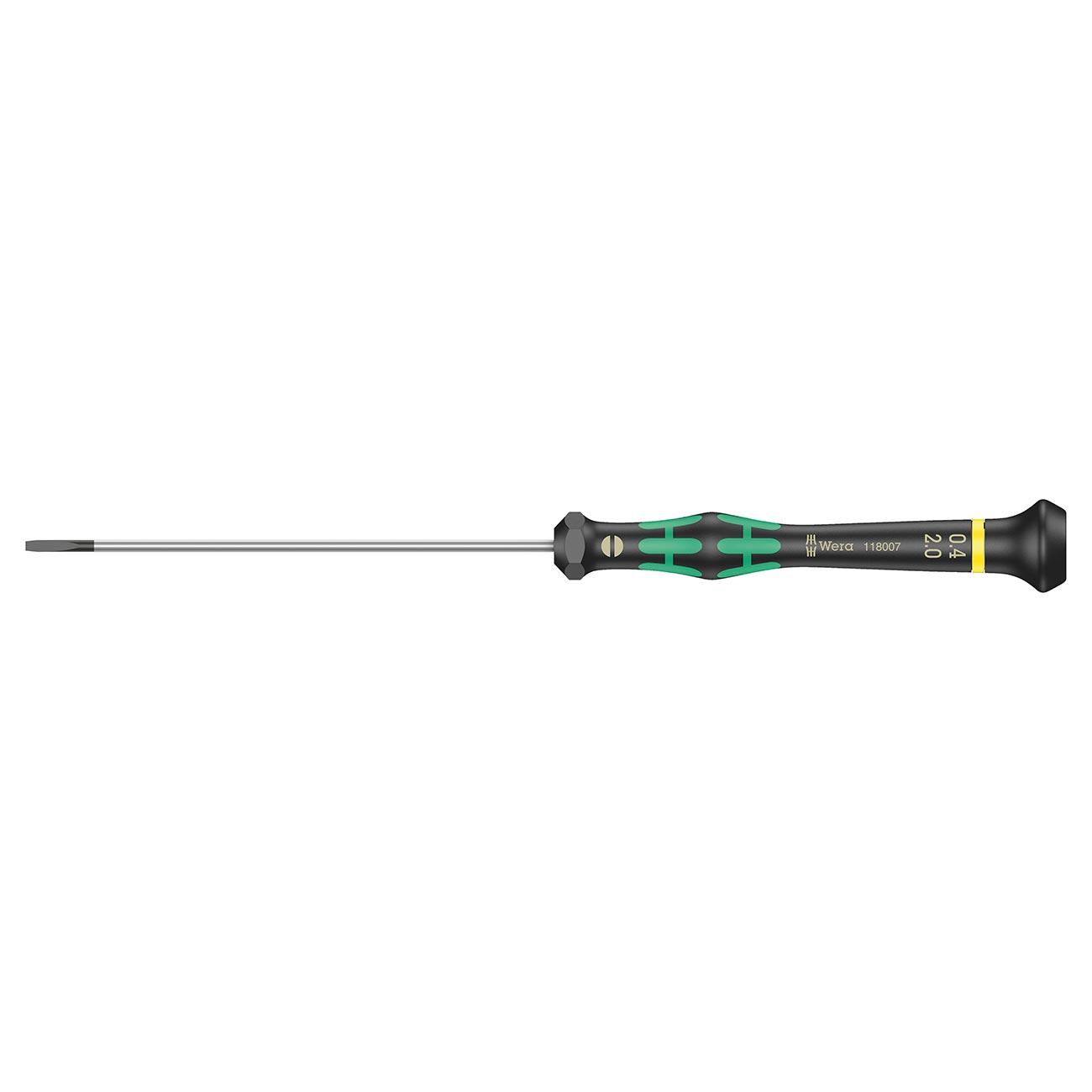 WERA 05117995001 Micro Electronics Precision Slotted Screwdriver - 3mm Head - High quality product image showing WERA 05117995001 Micro Electronics Precision Slotted Screwdriver - 3mm Head details and features