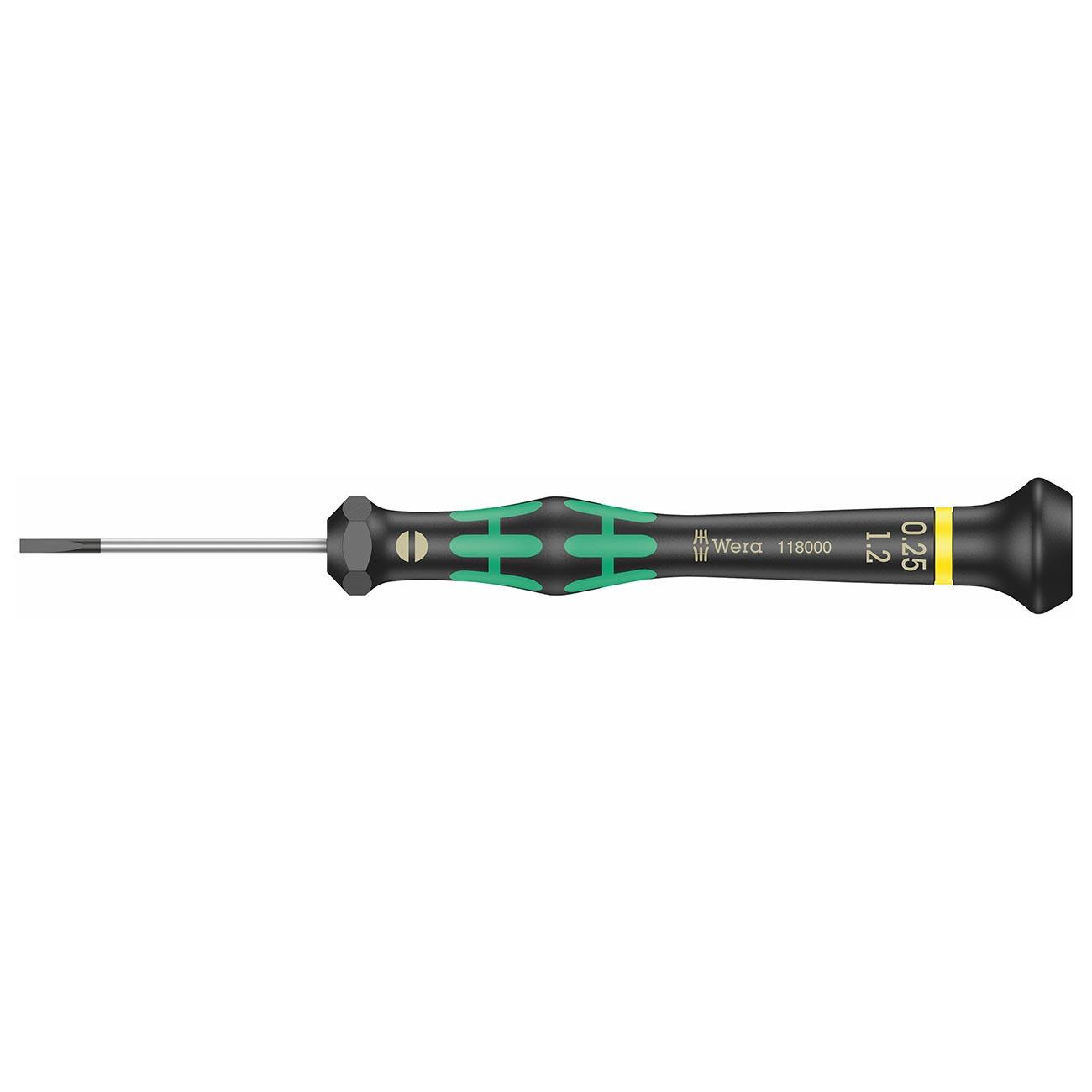 WERA 05118000001 Micro Electronics Precision Slotted Screwdriver 1.2mm Head - High quality product image showing WERA 05118000001 Micro Electronics Precision Slotted Screwdriver 1.2mm Head details and features