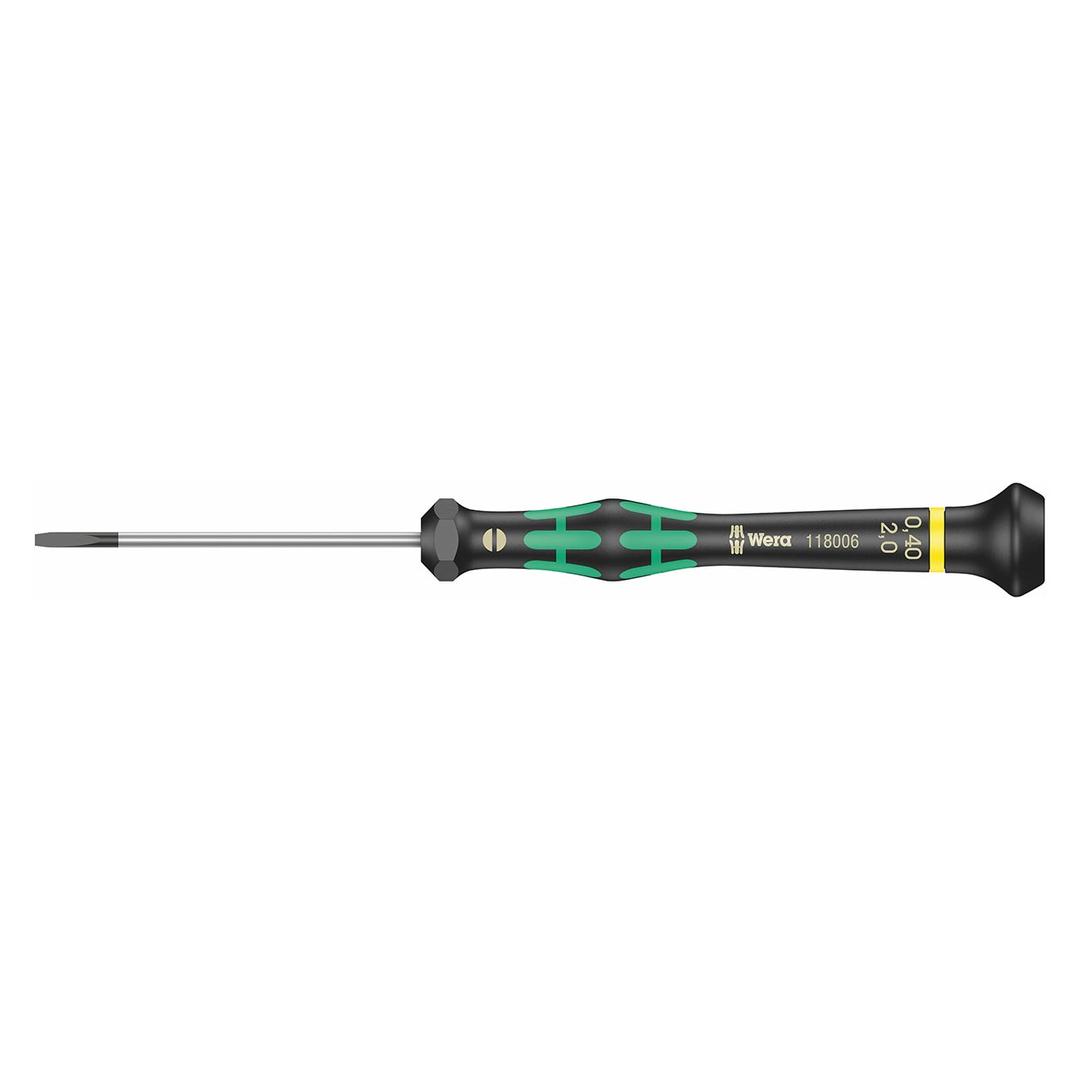 WERA 05118006001 Micro Electronics Precision Slotted Screwdriver 2.0 mm Head - The Twister Group Tools product
