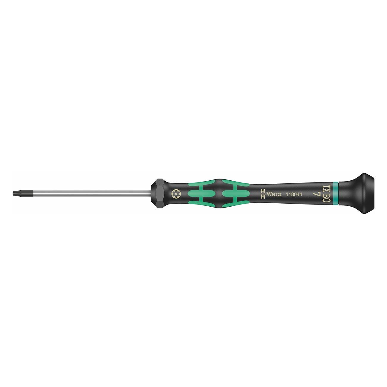 WERA 05118044001 Precision Screwdriver: Tamper-Proof Torx BO TX #7 x 60mm (with Bore Hole) - High quality product image showing WERA 05118044001 Precision Screwdriver: Tamper-Proof Torx BO TX #7 x 60mm (with Bore Hole) details and features