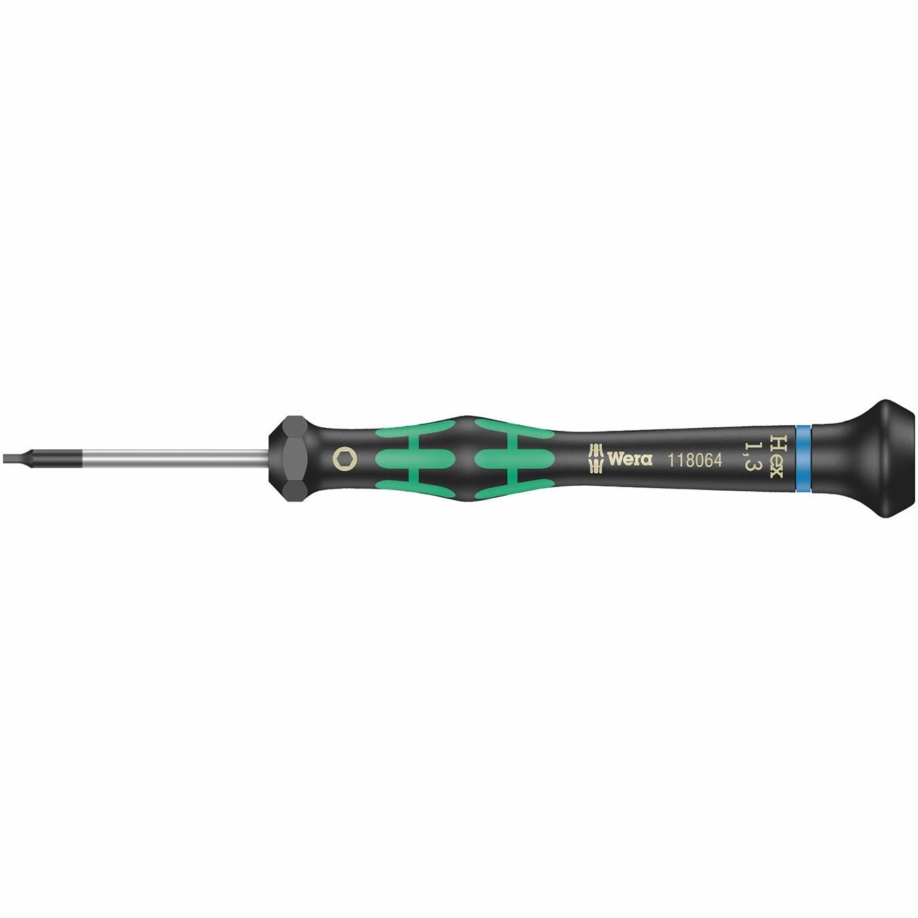 WERA 05118064001 Micro Electronics Precision Metric Hex-Plus Screwdriver 1.3mm x 40mm - High quality product image showing WERA 05118064001 Micro Electronics Precision Metric Hex-Plus Screwdriver 1.3mm x 40mm details and features