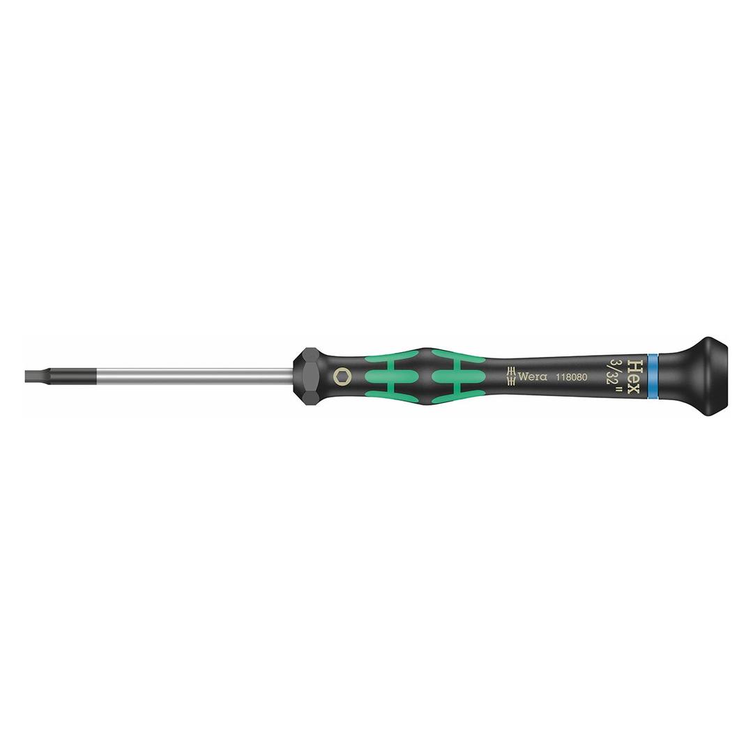 WERA 05118080001 Micro Electronics Precision SAE Hex-Plus Screwdriver 3/32 INCH x 60mm - The Twister Group Tools product