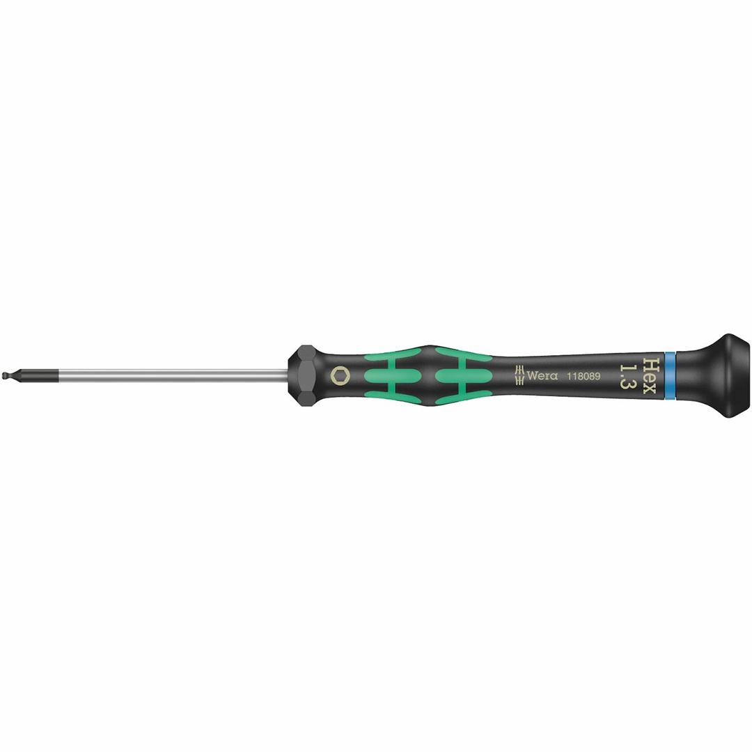 WERA 05118089001 Precision Metric Hex Screwdriver 1.3mm x 60mm (with Ball End) - The Twister Group Tools product