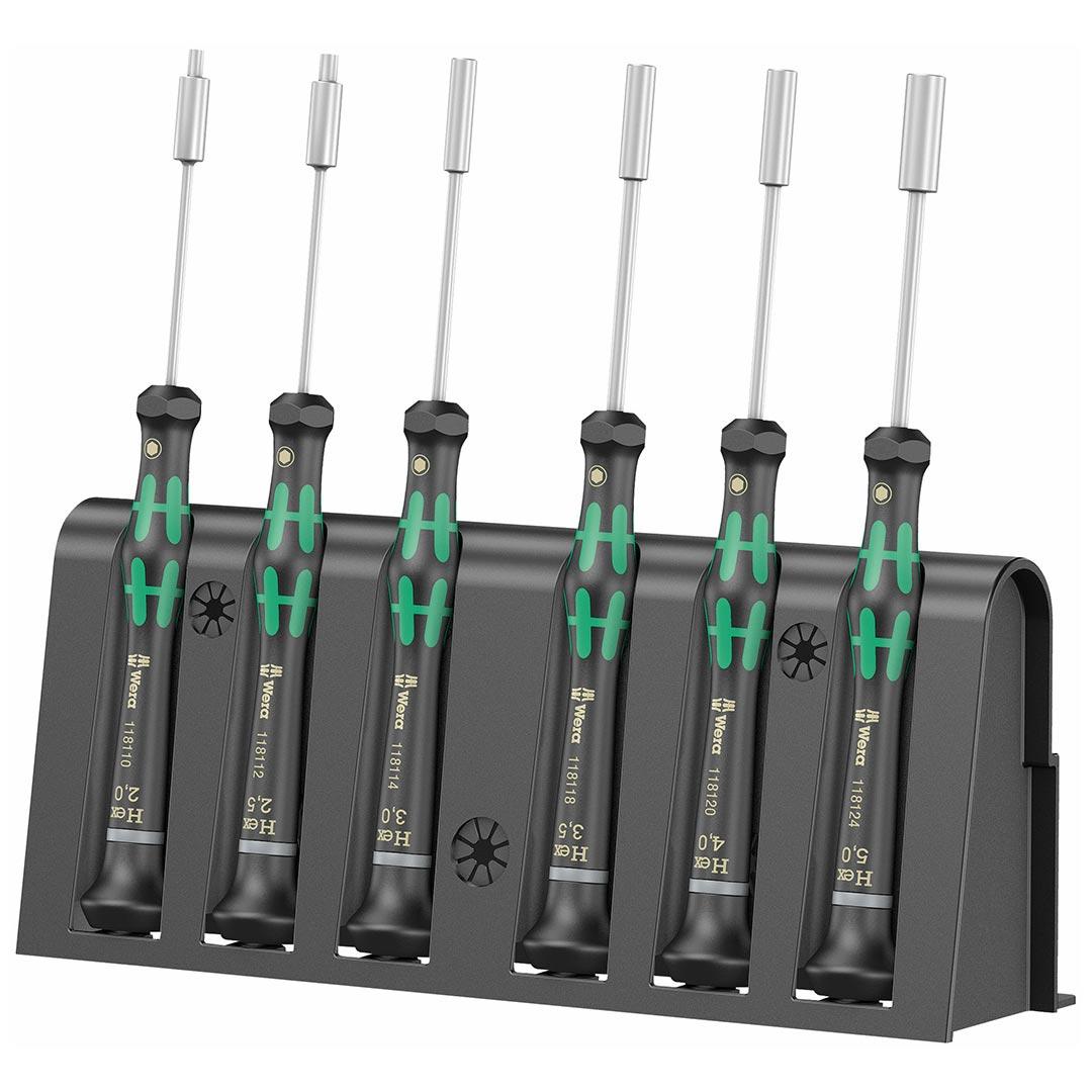 WERA 05118158001 Metric Precision Micro Nutdriver Set and Rack (6-Piece) - The Twister Group Tools product