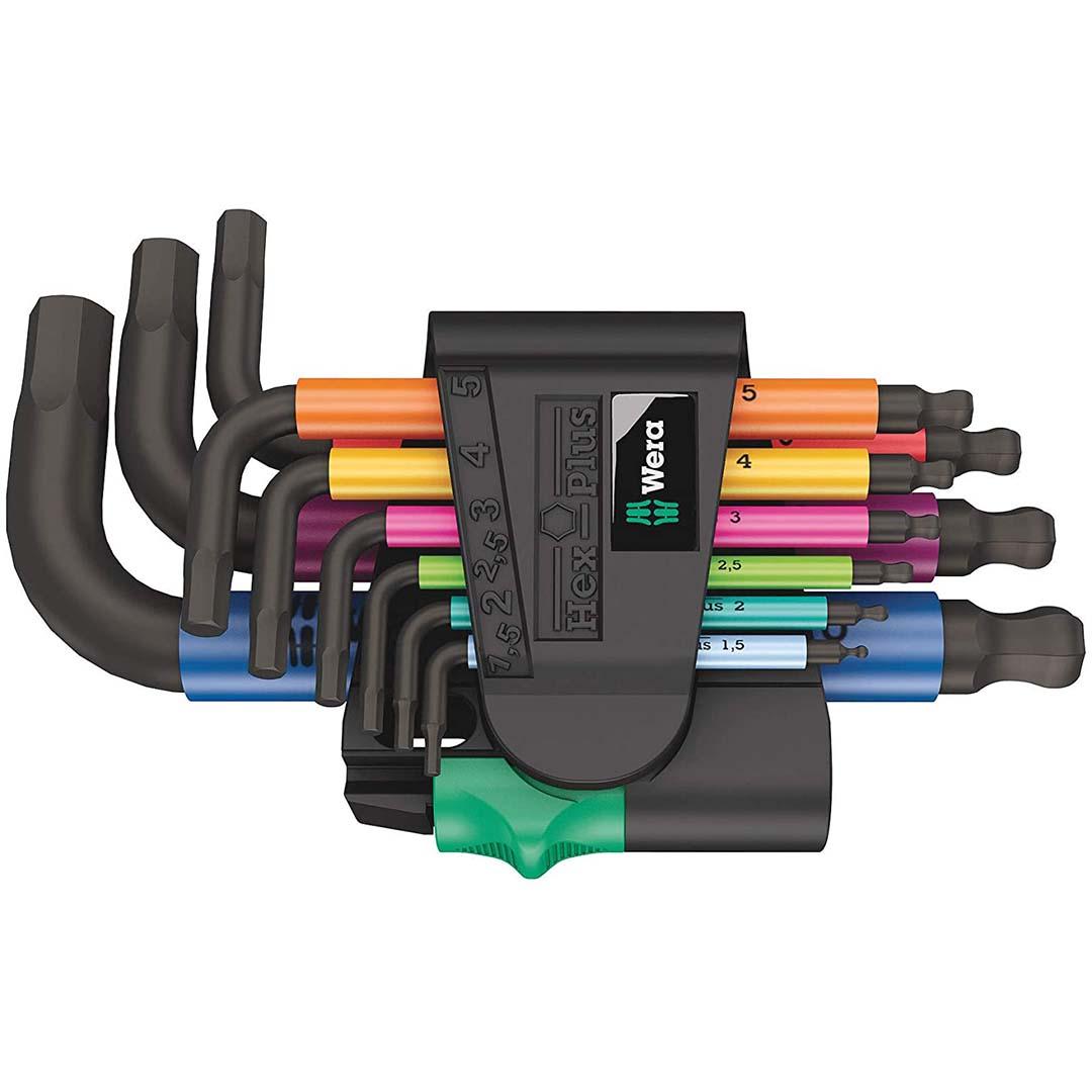 WERA 05133164001 Long Shaft Metric Allen Wrench Set (9-Piece Set) - High quality product image showing WERA 05133164001 Long Shaft Metric Allen Wrench Set (9-Piece Set) details and features