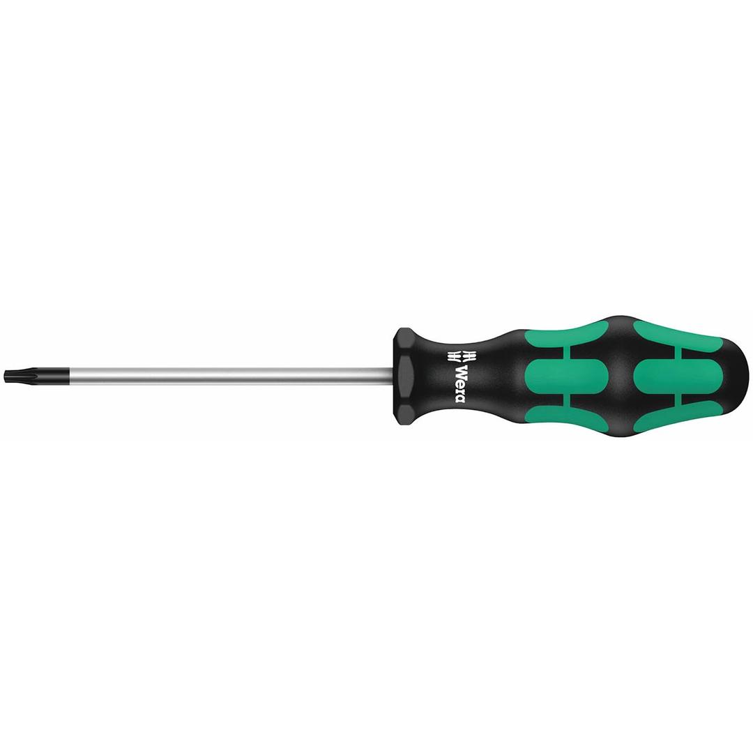 WERA 05138261001 Screwdriver: Tamper-Proof Torx BO TX #15 x 80mm (with Bore Hole) - The Twister Group Tools product