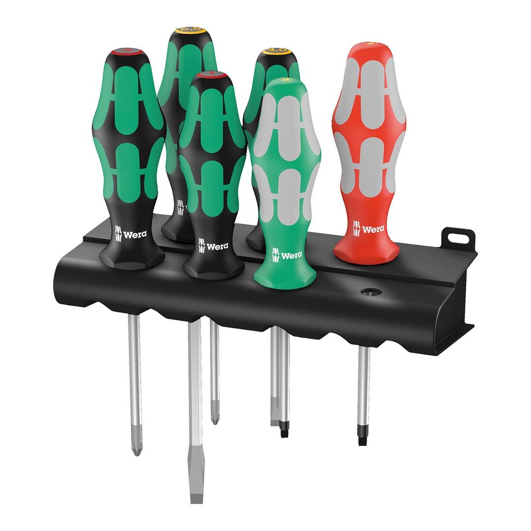 WERA 05347778001 Kraftform Screwdriver Set with Rack - Lasertip (6 Piece Set) - The Twister Group Tools product
