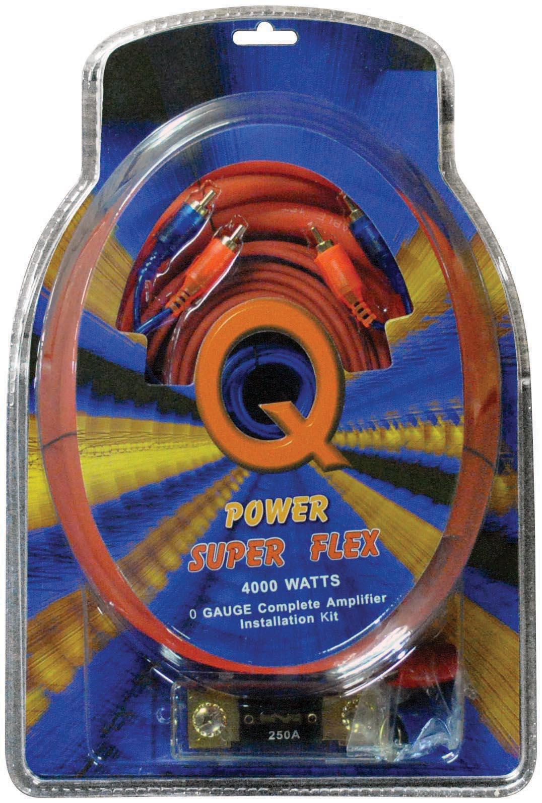QPOWER 0GAMPKITSFLEX 0 Gauge Amp Kit Super Flex - The Twister Group Tools product