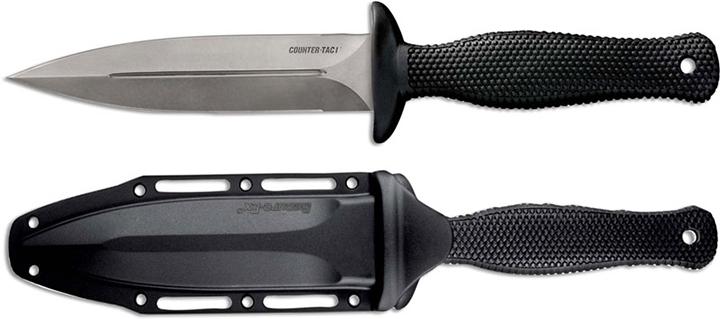 COLD STEEL 10BCTL Counter TAC I AUS 8A Fixed Blade-9-1/2 INCH Length Black/Silver 5 INCH - The Twister Group Tools product